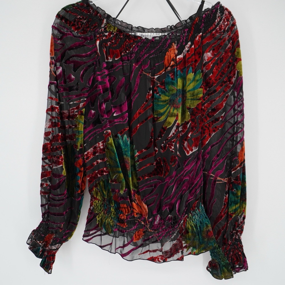 Nygard  Velvet Burnout velour‎ Smocked sheer dark fairy goth Festival Size 6